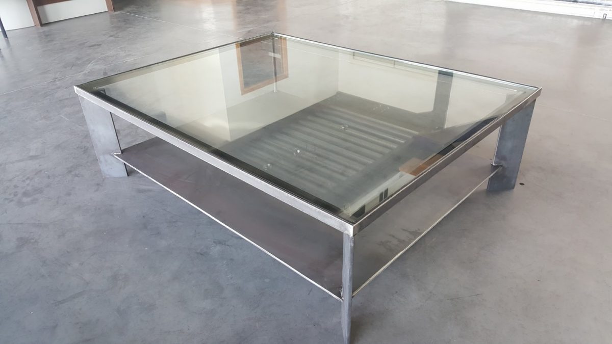 Table basse Aluminium Verre - Métallerie DPJ
